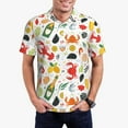 thumbnail image 1 of Daiia Crabs Shrimps Pattern Men’s Polo Shirts,Solid Deck Shirt,Classic Fit, Breathable Cotton Polo for Casual and Sport Wear-X-Large, 1 of 7