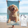 thumbnail image 1 of Daiia Cute Angel Winged Dog Pattern Quick Dry Towel, Super Absorbent Travel Towel with Hanging Loop & Carabiner, Lightweight Compact Fast-Drying Microfiber Towel-31.5"x63", 1 of 8