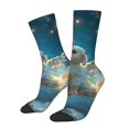thumbnail image 1 of Daiia Cute Angel Winged Rabbit Print Crew Socks – Soft Breathable Long Socks for Men & Women, Moisture-Wicking & Comfortable Daily Wear Socks, One-Size Fits Most (US 5-11), 1 of 6