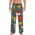 thumbnail image 1 of Daiia Cute Animal Forest Men's Sleep Pant with Pockets and Drawstring,Pajama Pants-Large, 1 of 9