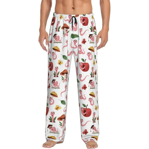 Daiia Cute Animal Men's Sleep Pant with Pockets and Drawstring,Pajama Pants-Small