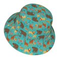 thumbnail image 1 of Daiia Cute Animals Pattern Bucket Hat - Trendy Cotton Sun Hat for Beach, Golf, Fishing - Fun Outdoor Vacation Boonie for Men and Women, 1 of 9