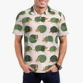 thumbnail image 1 of Daiia Cute Armadillo Pattern Men’s Polo Shirts,Solid Deck Shirt,Classic Fit, Breathable Cotton Polo for Casual and Sport Wear-3X-Large, 1 of 7