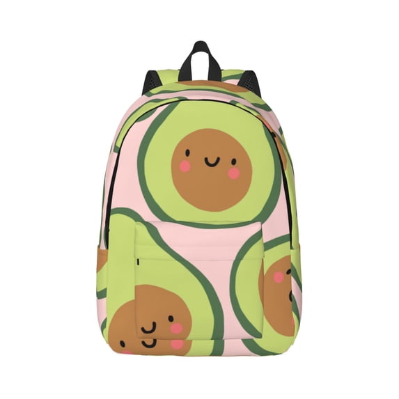 Daiia Cute Avocado Vintage Canvas Backpack for Men and Women ,Hiking Backpack,Travel Laptop Bag for School,Large Capacity Backpack