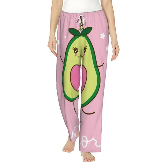 Daiia Cute Avocado Women's Sleep Pant with Pockets and Drawstring,Pajama Pants-Medium