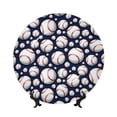 thumbnail image 1 of Daiia Cute Basebal Printed Pattern Ceramic Plate Dinner Plates Bone China Decorative Plates with Display Stand Art Ceramic Ornaments for Wall Hanging Decoration-10in, 1 of 6