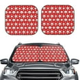 thumbnail image 1 of Daiia Cute Baseball 2PCS Car Windshield Sun Shade, Foldable Sun Shield for Car Front Window, Auto Sun Blocker Visor Protector Universal for Truck SUV Pickup-Large, 1 of 7