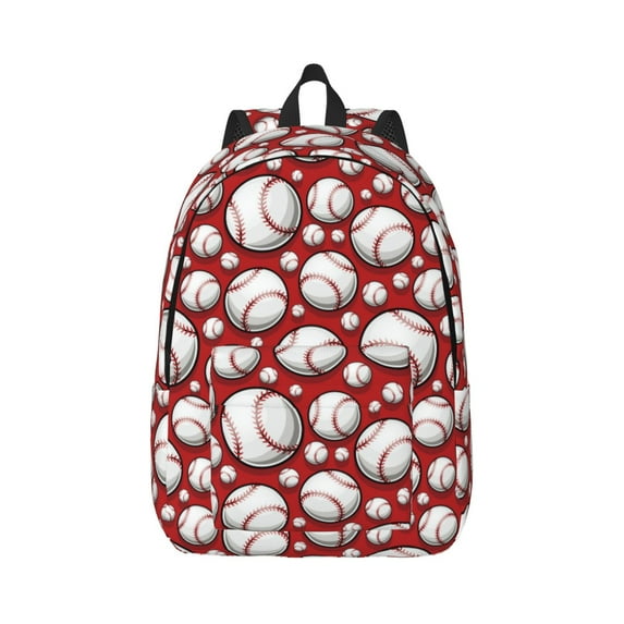 Daiia Cute Baseball Vintage Canvas Backpack for Men and Women ,Hiking Backpack,Travel Laptop Bag for School,Large Capacity Backpack