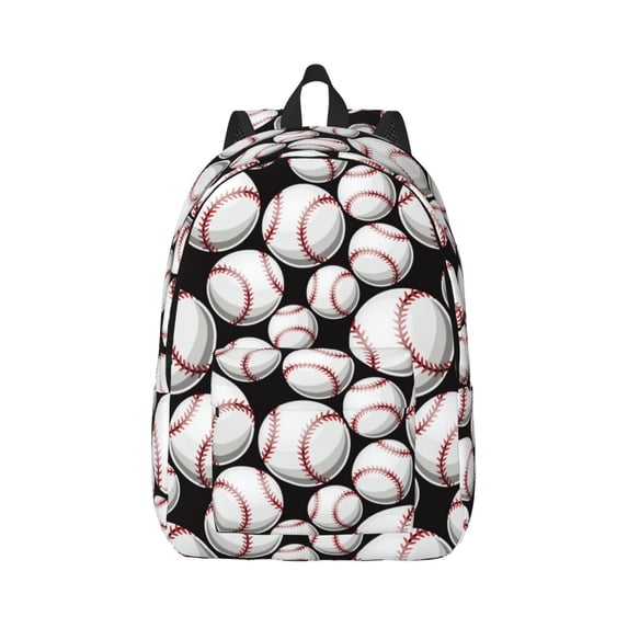 Daiia Cute Baseball Vintage Canvas Backpack for Men and Women ,Hiking Backpack,Travel Laptop Bag for School,Large Capacity Backpack
