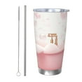 thumbnail image 1 of Daiia Cute Bathtub Printed 20oz Insulated Coffee Cup with Straw Topper, Fully Spill Proof Travel Coffee Mug, Stainless Steel Tumbler for Work Home Outdoor Car-Straw, 1 of 8