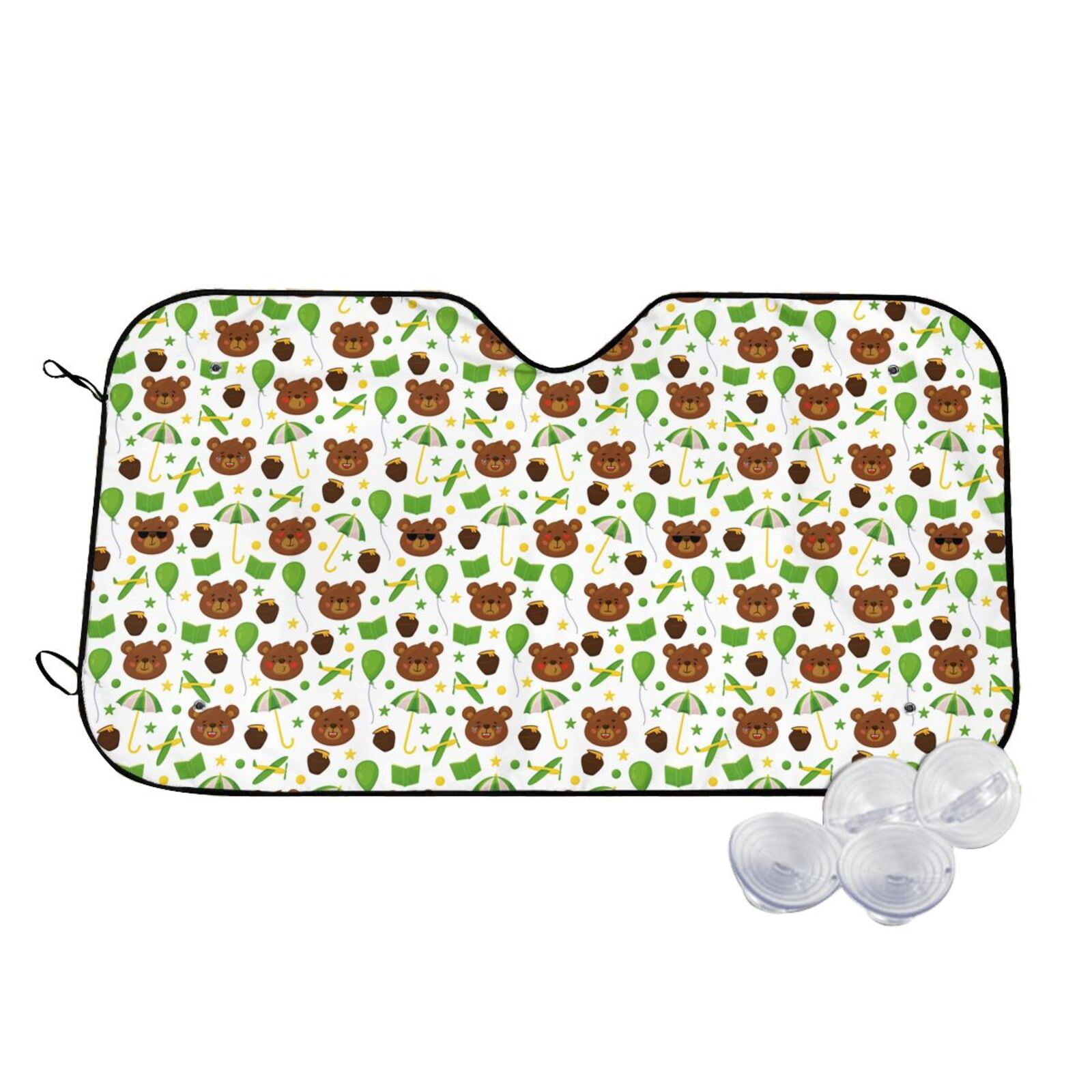 Floral Bearpaw Pink and Yellow Car Sun Shade 55
