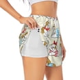 thumbnail image 1 of Daiia Cute Bull Dog Pattern Women's 2 in 1 Running Shorts - Lightweight Athletic Workout Gym Yoga Shorts Liner with Phone Pockets-Medium, 1 of 7