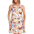 thumbnail image 1 of Daiia Cute Butterfly Flowers Print Women's Dresses 2025 Trendy Short sleeve Dresses Casual Baggy Flowy Maxi Sun Dresses, 1 of 7