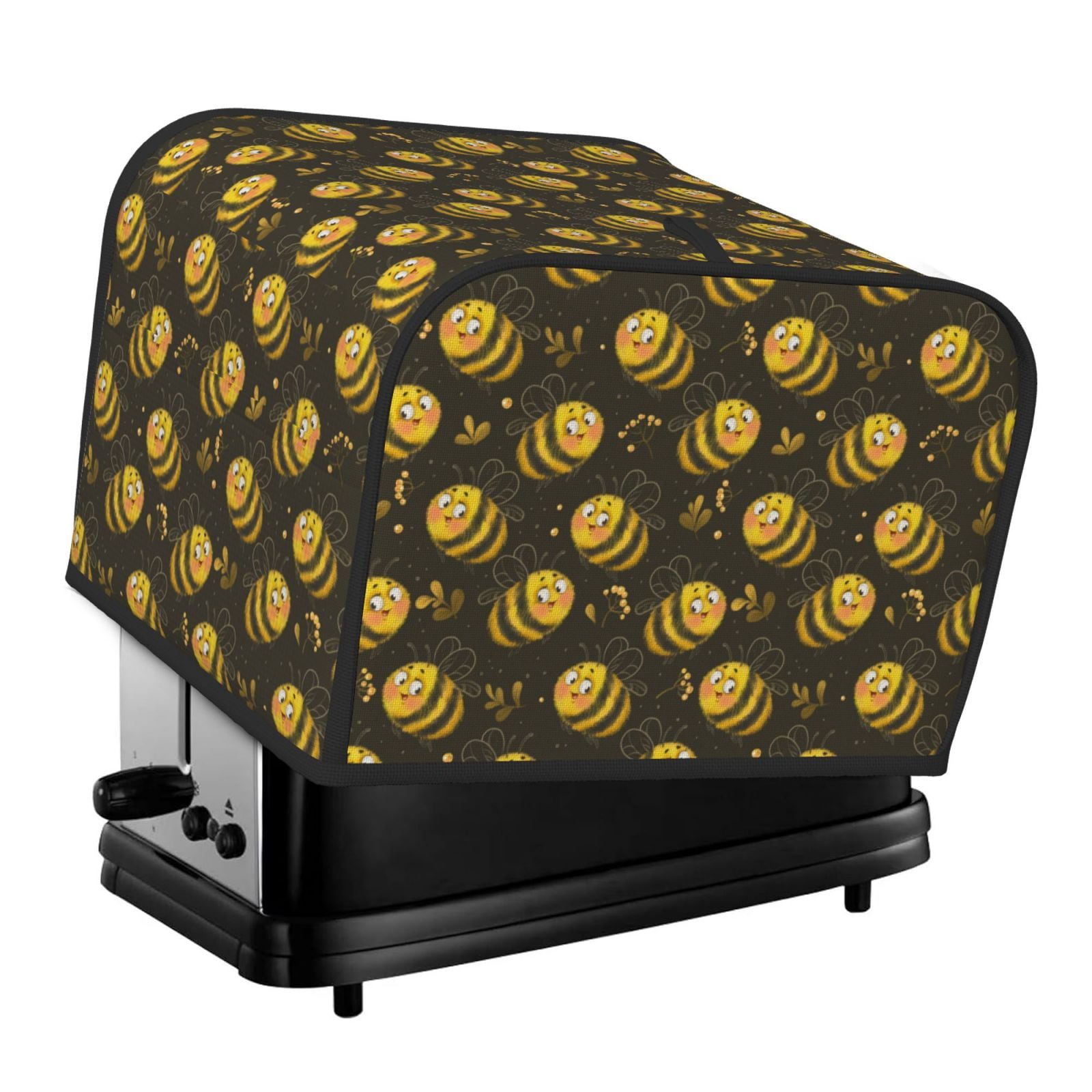 Daiia Cute Cartoon Bees Pattern 4 slice Toaster Cover, Toaster ...