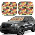 thumbnail image 1 of Daiia Cute Cartoon Cat 2PCS Car Windshield Sun Shade, Foldable Sun Shield for Car Front Window, Auto Sun Blocker Visor Protector Universal for Truck SUV Pickup-Small, 1 of 7