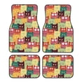 thumbnail image 1 of Daiia Cute Cartoon Cat Printed Car Floor Mats Set of 4, Durable Non Slip Auto Floor Carpet, Car Interior Carpets Proof Foot Pads Anti-Slip Cushion Automoetive Accessories, 1 of 1