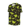 thumbnail image 1 of Daiia Cute Cartoon Dinosaurs Mens Baseball Jersey Button Down Shirts Short Sleeve Sports Uniforms-X-Large, 1 of 9