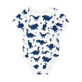 thumbnail image 1 of Daiia Cute Cartoon Dinosaurs Printed Unisex-Baby Short Sleeve Onesies Bodysuits Baby Climbing Clothes Soft and Comfortable Romper with Expandable Shoulder Design-18 Months, 1 of 8