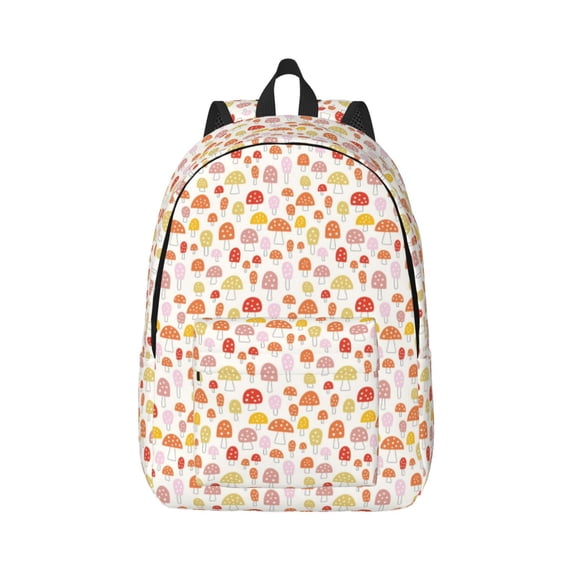 Daiia Cute Cartoon Mushrooms Vintage Canvas Backpack for Men and Women ,Hiking Backpack,Travel Laptop Bag for School,Large Capacity Backpack