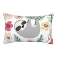thumbnail image 1 of Daiia Cute Cartoon Sloth Bedding Waterproof Pillow Protector Zippered Queen – Bed Bug Proof Pillow Encasement-16"x24", 1 of 9
