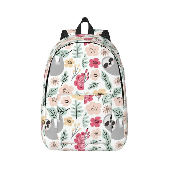 Daiia Cute Cartoon Sloth Vintage Canvas Backpack for Men and Women ,Hiking Backpack,Travel Laptop Bag for School,Large Capacity Backpack