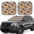 thumbnail image 1 of Daiia Cute Cat 2PCS Car Windshield Sun Shade, Foldable Sun Shield for Car Front Window, Auto Sun Blocker Visor Protector Universal for Truck SUV Pickup-Large, 1 of 1