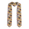 thumbnail image 1 of Daiia Cute Cat Cartoon Pattern Graduation Shawl Stole – Satin Graduation Stole Academic Stole Non-Slip Design-Sharp Corner, 1 of 7