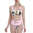 thumbnail image 1 of Daiia Cute Cats printed 2 piece Swimsuit Bikinis for Women High Waisted Racerback Bathing Suits Summer Tummy Control Scoop Neck Swimwear-Medium, 1 of 8