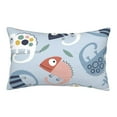 thumbnail image 1 of Daiia Cute Chameleons On Blue Bedding Waterproof Pillow Protector Zippered Queen – Bed Bug Proof Pillow Encasement-14"x20", 1 of 9