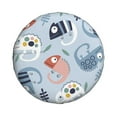 thumbnail image 1 of Daiia Cute Chameleons On Blue Tire Covers , Travel Trailer Camper Truck SUV Motorhome Waterproof Wheel Cover, Sun Rain Snow Protector-17 inch, 1 of 9