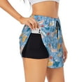 thumbnail image 1 of Daiia Cute Chickens and Flowers Pattern Women's 2 in 1 Running Shorts - Lightweight Athletic Workout Gym Yoga Shorts Liner with Phone Pockets-XX-Large, 1 of 7