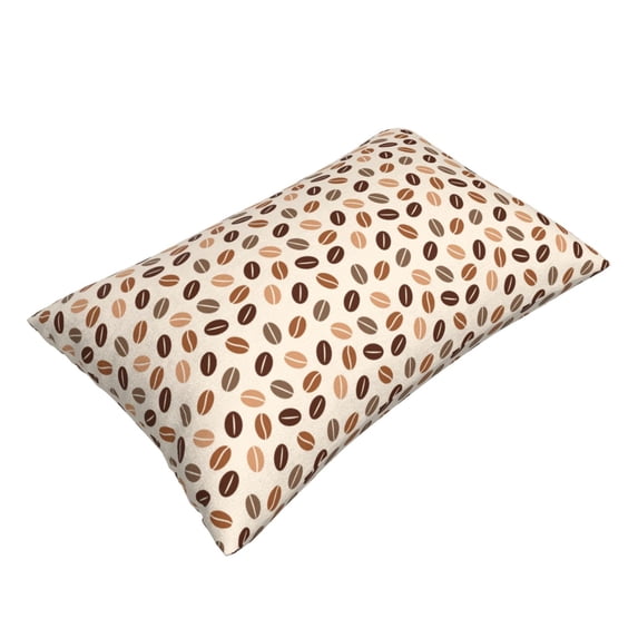 Daiia Cute Coffee Bean Print Bedding Waterproof Pillow Protector Zippered Queen – Bed Bug Proof Pillow Encasement-16"x24"