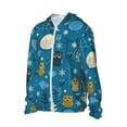 thumbnail image 1 of Daiia Cute Colorful Owls And Trees UPF 50+ Sun Protection Hoodie Jacket Lightweight Long Sleeve Sun Shirt for Women Men with Pocket Hiking Outdoor-XX-Large, 1 of 7