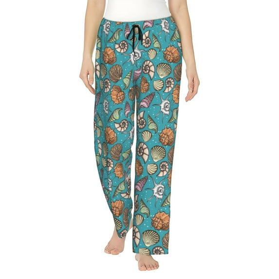 Daiia Cute Conch Women's Sleep Pant with Pockets and Drawstring,Pajama Pants-Medium