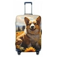 thumbnail image 1 of Daiia Cute Corgi Sunflower Luggage Cover, Thickened Washable Travel Luggage Covers, Elastic Unique Baggage Covers for 18-20 inch Luggage-X-Large, 1 of 9