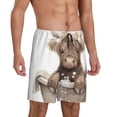 thumbnail image 1 of Daiia Cute Cow Bath Mens Woven Stretch Pajama Short,Short Pajama Pants-Small, 1 of 7