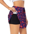 thumbnail image 1 of Daiia Cute Crabs Pattern Women's 2 in 1 Running Shorts - Lightweight Athletic Workout Gym Yoga Shorts Liner with Phone Pockets-XX-Large, 1 of 7
