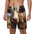 thumbnail image 1 of Daiia Cute Daisy Cow Mens Swim Trunks Swim Shorts Quick Dry Swim Shorts with Mesh Lining Pockets-X-Large, 1 of 9