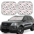 thumbnail image 1 of Daiia Cute Dinosaur 2PCS Car Windshield Sun Shade, Foldable Sun Shield for Car Front Window, Auto Sun Blocker Visor Protector Universal for Truck SUV Pickup-Small, 1 of 7