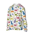 thumbnail image 1 of Daiia Cute Dinosaur UPF 50+ Sun Protection Hoodie Jacket Lightweight Long Sleeve Sun Shirt for Women Men with Pocket Hiking Outdoor-XX-Large, 1 of 7
