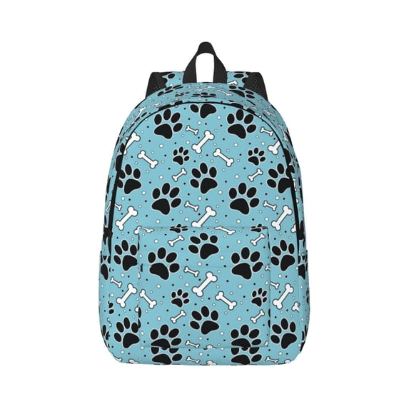 Daiia Cute Dog Footprints Vintage Canvas Backpack for Men and Women ,Hiking Backpack,Travel Laptop Bag for School,Large Capacity Backpack
