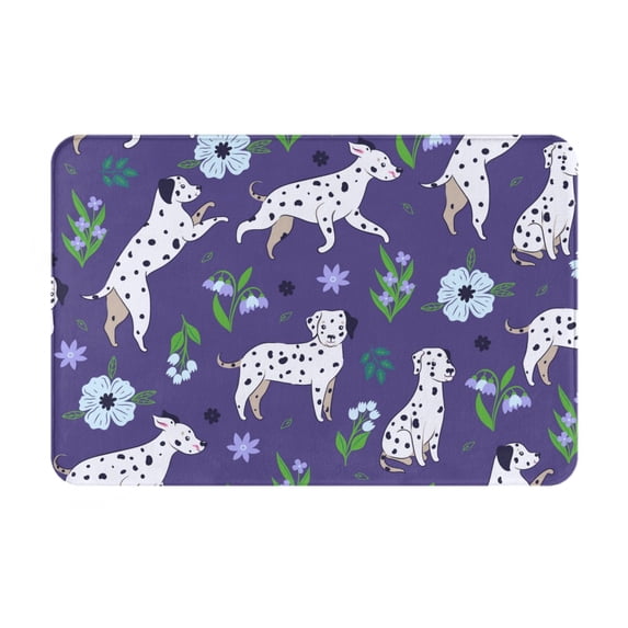 Daiia Cute Dog Front Door Mat, Heavy Duty Durable Welcome Mat for Outdoor Indoor, Dirt Trapper Waterproof Super Absorbent Door Mat, 16" x 24"