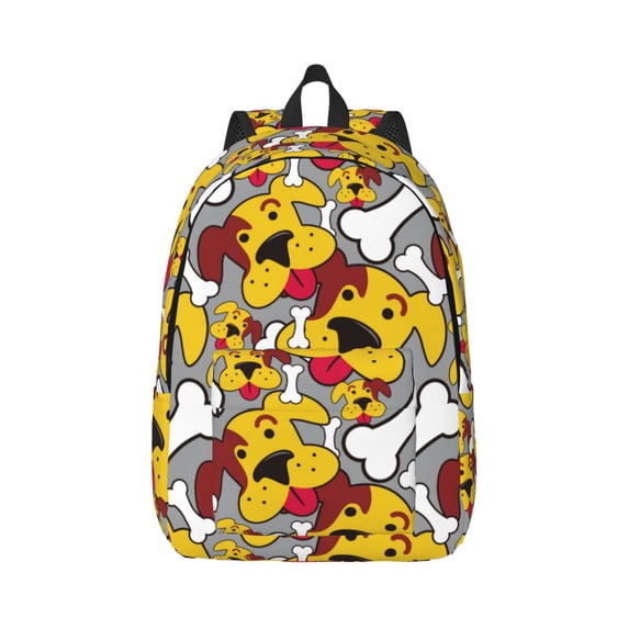 Daiia Cute Dog Vintage Canvas Backpack for Men and Women ,Hiking Backpack,Travel Laptop Bag for School,Large Capacity Backpack