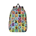 thumbnail image 1 of Daiia Cute Dogs Collage Vintage Canvas Backpack for Men and Women ,Hiking Backpack,Travel Laptop Bag for School,Large Capacity Backpack, 1 of 8