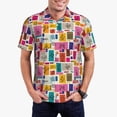 thumbnail image 1 of Daiia Cute Doodles Pattern Men’s Polo Shirts,Solid Deck Shirt,Classic Fit, Breathable Cotton Polo for Casual and Sport Wear-XX-Large, 1 of 7