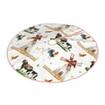 thumbnail image 1 of Daiia Cute Farm Drawing Merry Christmas Tree Skirt , Xmas Large Lace-up Tree Skirt, Santa Snowflakes Rustic Home Decorations New Year Party Farmhouse Decor-30", 1 of 7
