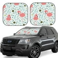 thumbnail image 1 of Daiia Cute Flamingo 2PCS Car Windshield Sun Shade, Foldable Sun Shield for Car Front Window, Auto Sun Blocker Visor Protector Universal for Truck SUV Pickup-Large, 1 of 1
