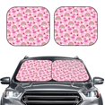 thumbnail image 1 of Daiia Cute Flamingo 2PCS Car Windshield Sun Shade, Foldable Sun Shield for Car Front Window, Auto Sun Blocker Visor Protector Universal for Truck SUV Pickup-Medium, 1 of 7