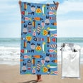 thumbnail image 1 of Daiia Cute Flat Fish Pattern Quick Dry Towel, Super Absorbent Travel Towel with Hanging Loop & Carabiner, Lightweight Compact Fast-Drying Microfiber Towel-, 1 of 8