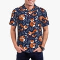 thumbnail image 1 of Daiia Cute Foxes Pattern Men’s Polo Shirts,Solid Deck Shirt,Classic Fit, Breathable Cotton Polo for Casual and Sport Wear-XX-Large, 1 of 7